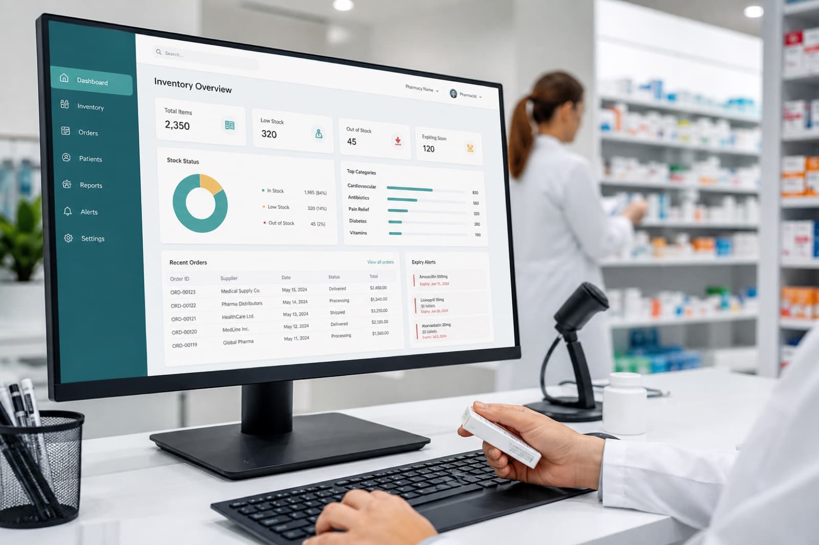 Pharmacy and healthcare management workspace